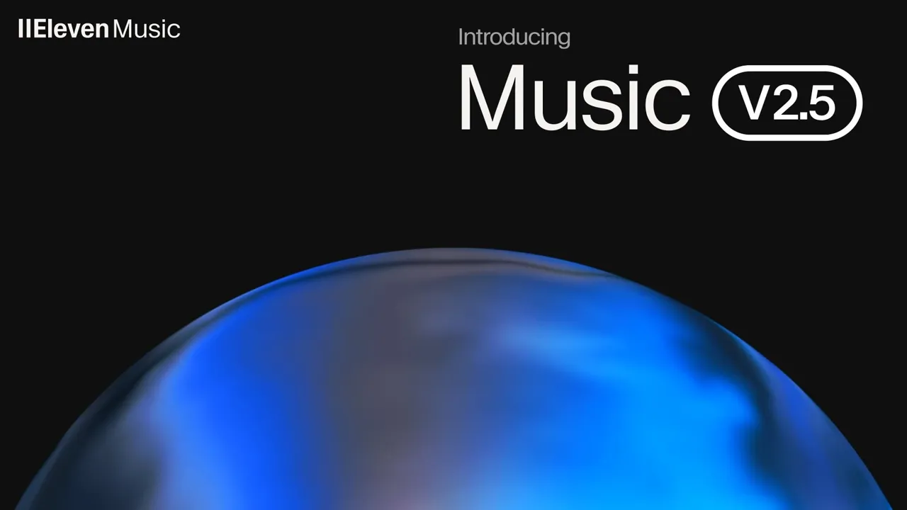 Official ElevenLabs Music v2.5 launch artwork