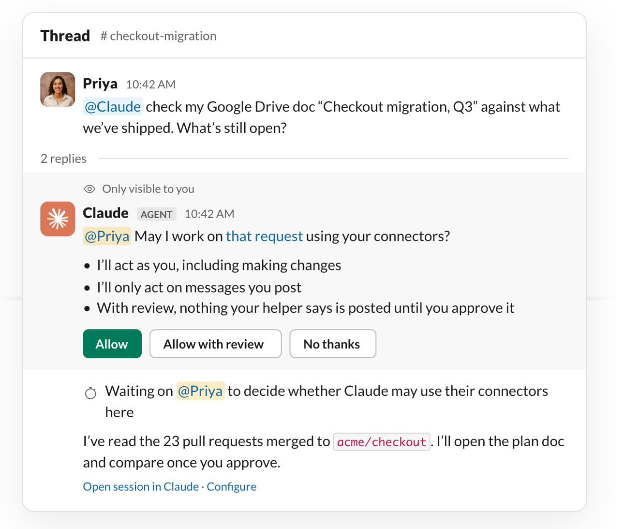 Claude Tag lets channel requests use a person’s own connectors