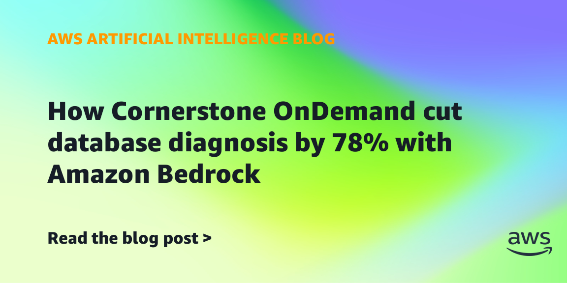 Cornerstone cuts database diagnosis time with Bedrock agents
